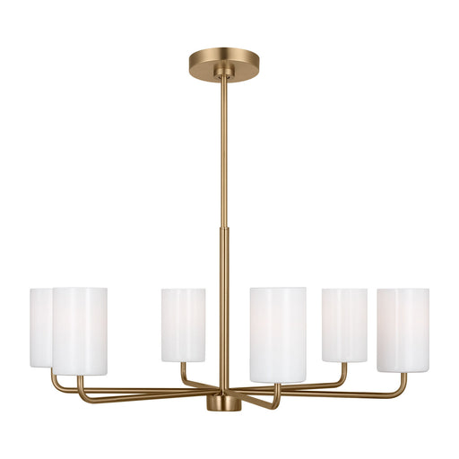 Rhett Six Light Chandelier Satin Bronze