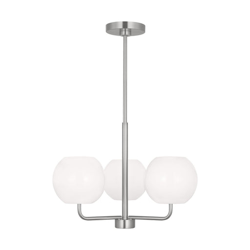 Rory Three Light Chandelier Brushed Steel