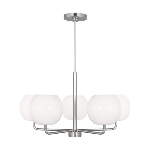 Rory Five Light Chandelier Brushed Steel