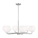 Generation Lighting - GLC1066EN3/BS - Six Light Chandelier - Rory - Brushed Steel