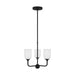 Generation Lighting - GLC1073EN3/MBK - Three Light Chandelier - Emile - Midnight Black
