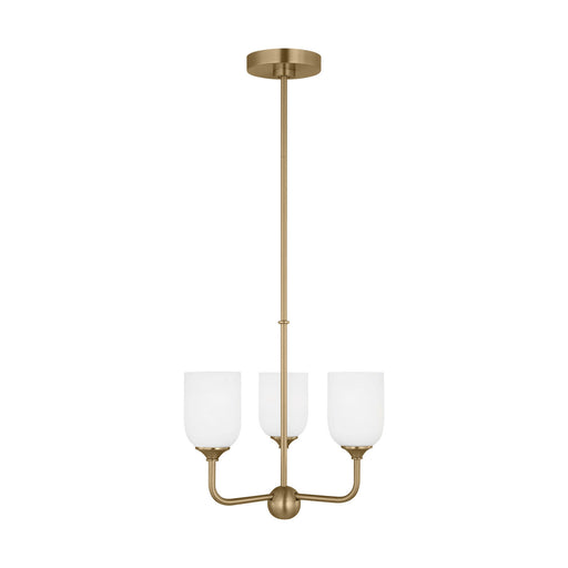 Emile Three Light Chandelier Satin Bronze