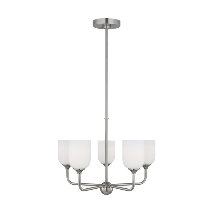 Generation Lighting - GLC1085EN3/BS - Five Light Chandelier - Emile - Brushed Steel