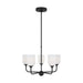 Generation Lighting - GLC1085EN3/MBK - Five Light Chandelier - Emile - Midnight Black