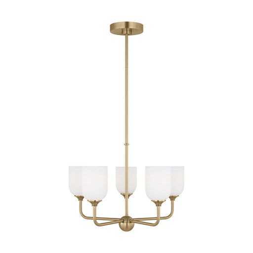 Emile Five Light Chandelier Satin Bronze