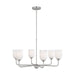 Generation Lighting - GLC1096EN3/BS - Six Light Chandelier - Emile - Brushed Steel