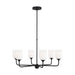 Generation Lighting - GLC1096EN3/MBK - Six Light Chandelier - Emile - Midnight Black