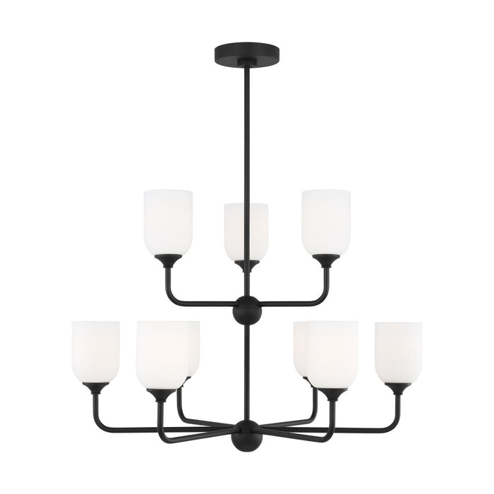 Generation Lighting - GLC1109EN3/MBK - Nine Light Chandelier - Emile - Midnight Black