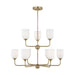 Generation Lighting - GLC1109EN3/SB - Nine Light Chandelier - Emile - Satin Bronze