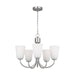 Generation Lighting - GLC1115BS - Five Light Chandelier - Miles - Brushed Nickel
