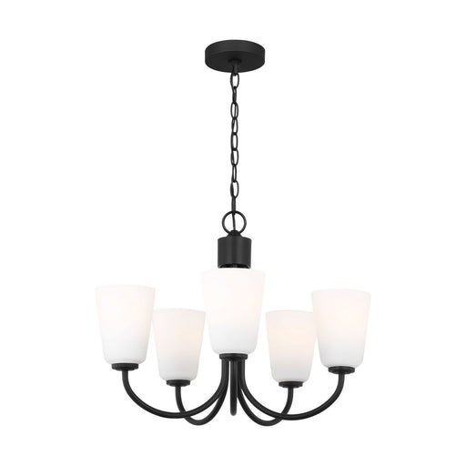 Miles Five Light Chandelier Midnight Black