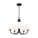 Generation Lighting - GLC1115MBK - Five Light Chandelier - Miles - Midnight Black