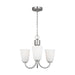 Generation Lighting - GLC1123BS - Three Light Chandelier - Miles - Brushed Nickel