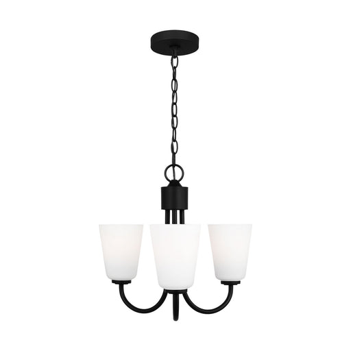 Miles Three Light Chandelier Midnight Black