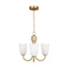 Generation Lighting - GLC1123SB - Three Light Chandelier - Miles - Satin Brass