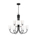 Generation Lighting - GLC1139MBK - Nine Light Chandelier - Miles - Midnight Black