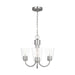 Generation Lighting - GLC1153BS - Three Light Chandelier - Miles - Brushed Nickel
