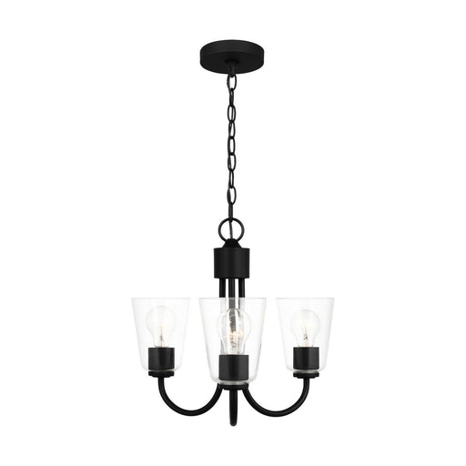Miles Three Light Chandelier Midnight Black