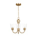 Generation Lighting - GLC1153SB - Three Light Chandelier - Miles - Satin Brass