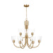 Generation Lighting - GLC1169SB - Nine Light Chandelier - Miles - Satin Brass