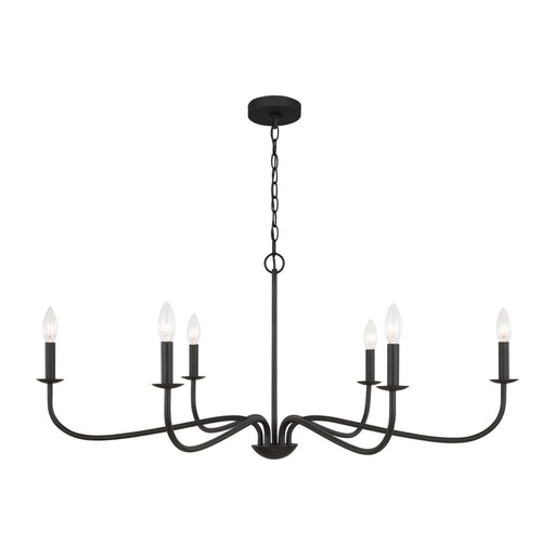 Abells Six Light Chandelier Midnight Black