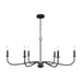 Generation Lighting - GLC1196MBK - Six Light Chandelier - Abells - Midnight Black