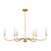 Generation Lighting - GLC1196SB - Six Light Chandelier - Abells - Satin Brass