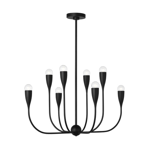 Maya Eight Light Chandelier Midnight Black
