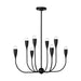 Generation Lighting - GLC1218MBK - Eight Light Chandelier - Maya - Midnight Black