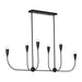 Generation Lighting - GLC1226MBK - Six Light Linear Chandelier - Maya - Midnight Black