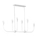 Generation Lighting - GLC1226MWT - Six Light Linear Chandelier - Maya - Matte White