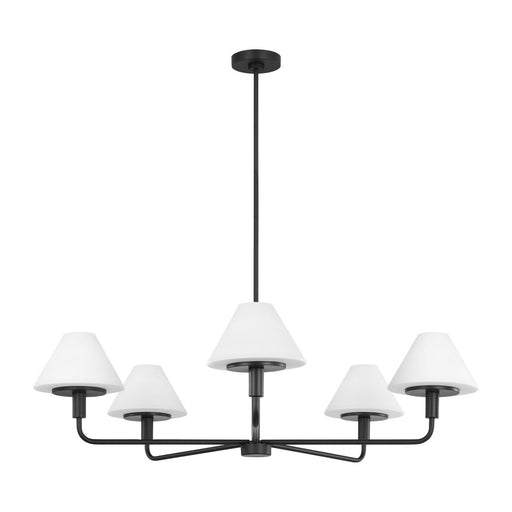 Mendota Five Light Chandelier Midnight Black