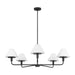 Generation Lighting - GLC1235MBK - Five Light Chandelier - Mendota - Midnight Black