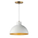Maxim - 35144WTNAB - One Light Pendant - Rockport - White/Natural Aged Brass