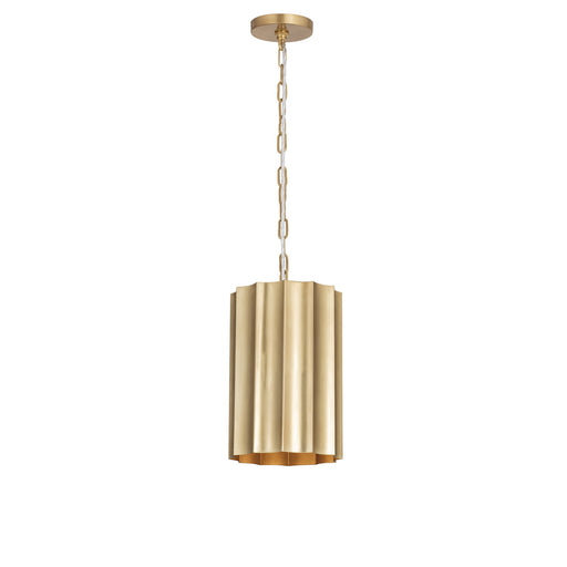 Allegra One Light Mini Pendant Weathered Brass