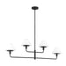 Generation Lighting - GLC1244MBK - Four Light Chandelier - Mendota - Midnight Black