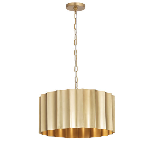 Allegra One Light Pendant Weathered Brass