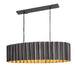 Maxim - 39136GMGLD - Five Light Linear Pendant - Allegra - Gunmetal / Gold