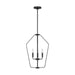 Generation Lighting - GLC1264MBK - Four Light Chandelier - Kennan - Midnight Black