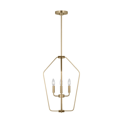 Kennan Four Light Chandelier Satin Brass
