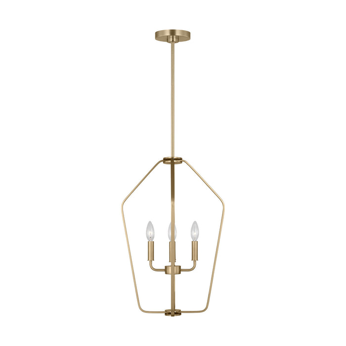Generation Lighting - GLC1264SB - Four Light Chandelier - Kennan - Satin Brass