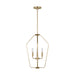 Generation Lighting - GLC1264SB - Four Light Chandelier - Kennan - Satin Brass