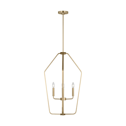 Kennan Four Light Chandelier Satin Brass