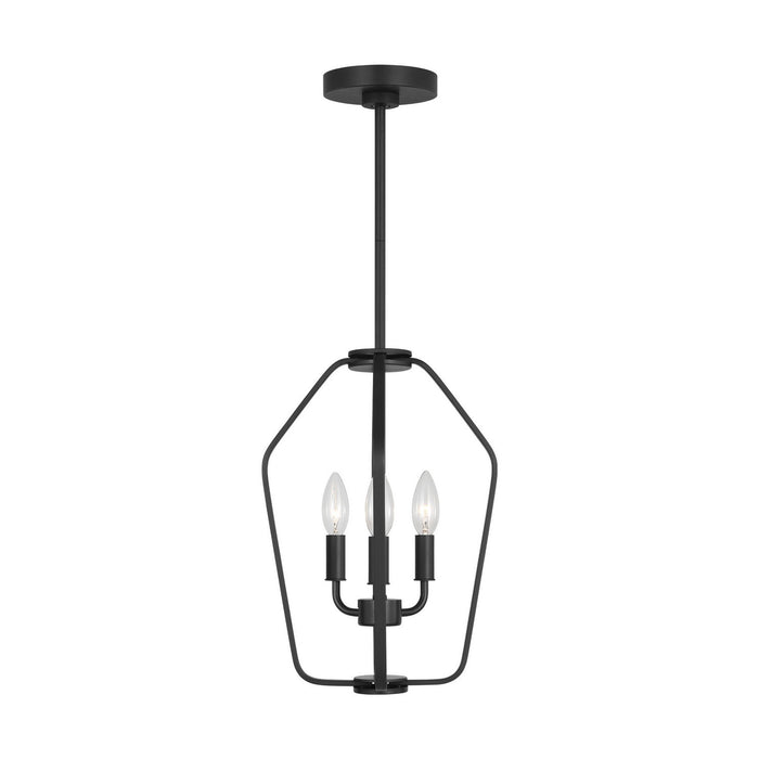 Generation Lighting - GLC1283MBK - Three Light Chandelier - Kennan - Midnight Black