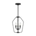 Generation Lighting - GLC1283MBK - Three Light Chandelier - Kennan - Midnight Black