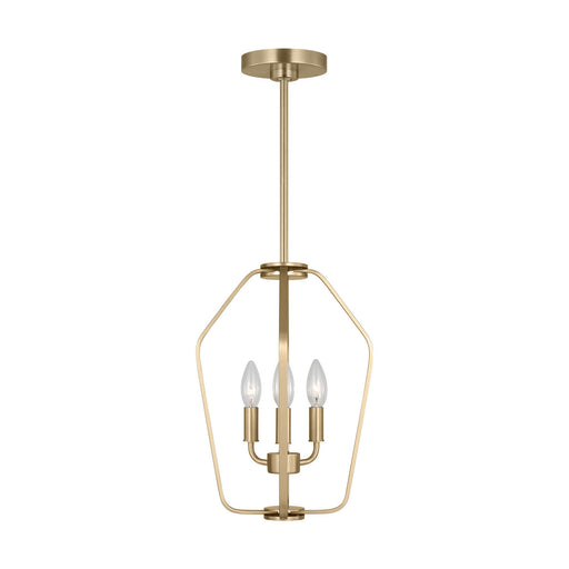 Kennan Three Light Chandelier Satin Brass