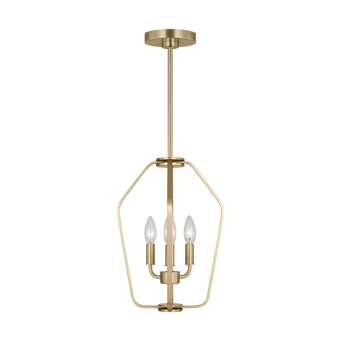 Generation Lighting - GLC1283SB - Three Light Chandelier - Kennan - Satin Brass