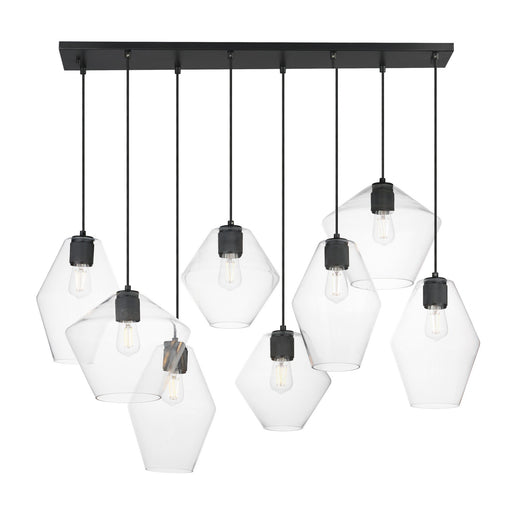 Maxim - 21339CLBK - Eight Light Pendant - Geode - Black