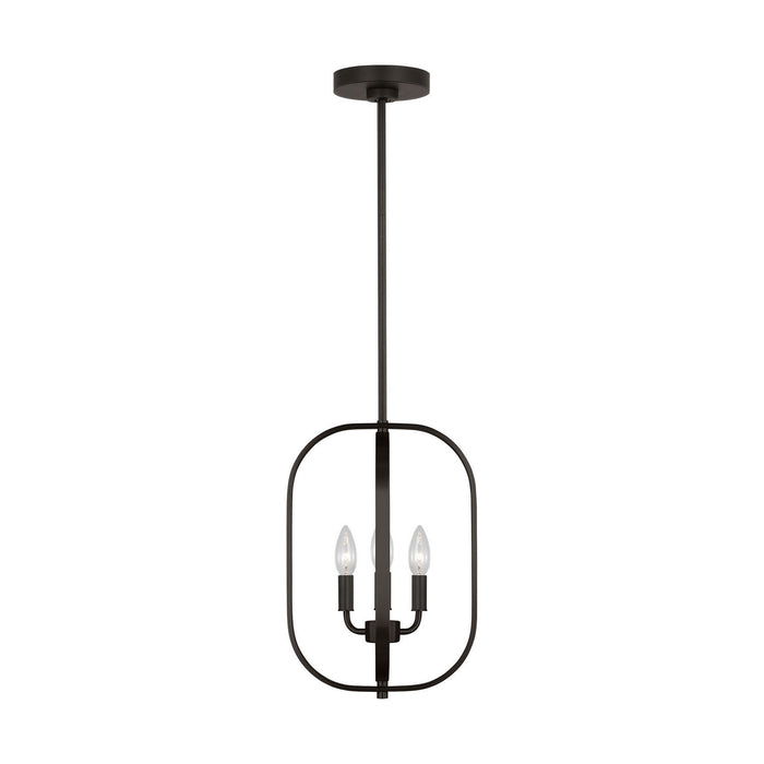 Generation Lighting - GLC1293MBK - Three Light Chandelier - Loretto - Midnight Black