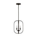 Generation Lighting - GLC1293MBK - Three Light Chandelier - Loretto - Midnight Black